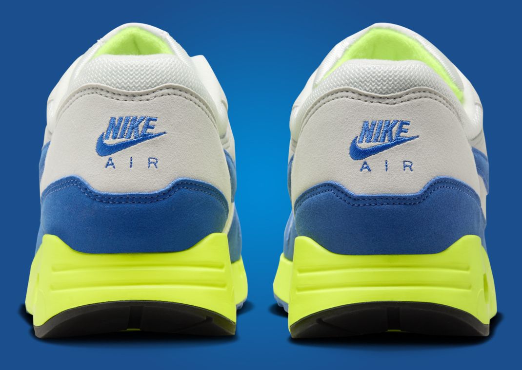 Nike ID Air Max 1 Premium Blue Yellow Homer high quality Simpson Inspired Sneaker 433213-997