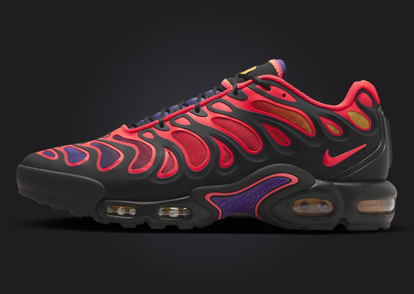 Nike Air Max Plus Drift Black Bright Crimson Lateral