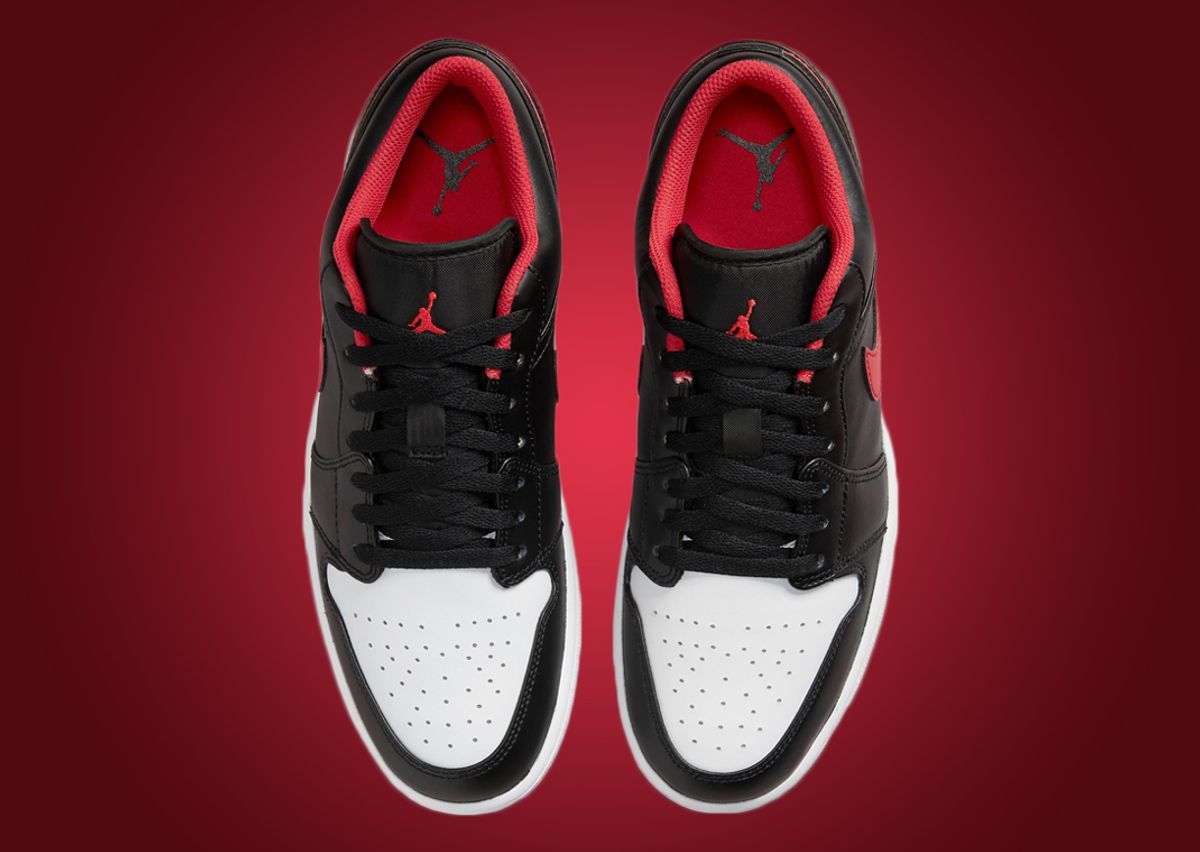 jordan 1 black fire red white low