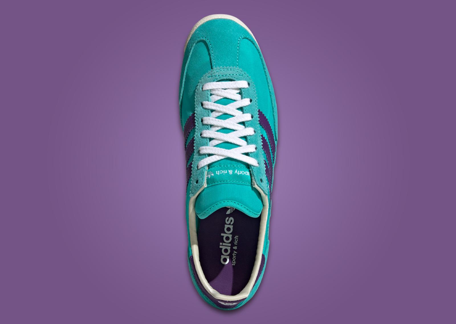 Sporty & Rich x adidas SL72 Teal Purple Top