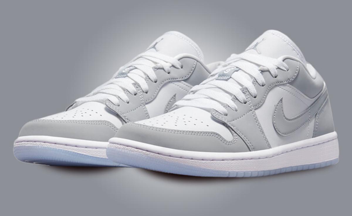 The Women's Exclusive Air Jordan 1 Low White Wolf Grey Releases Holiday 2023