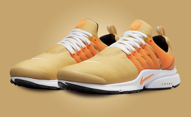 Nike presto store blanche orange