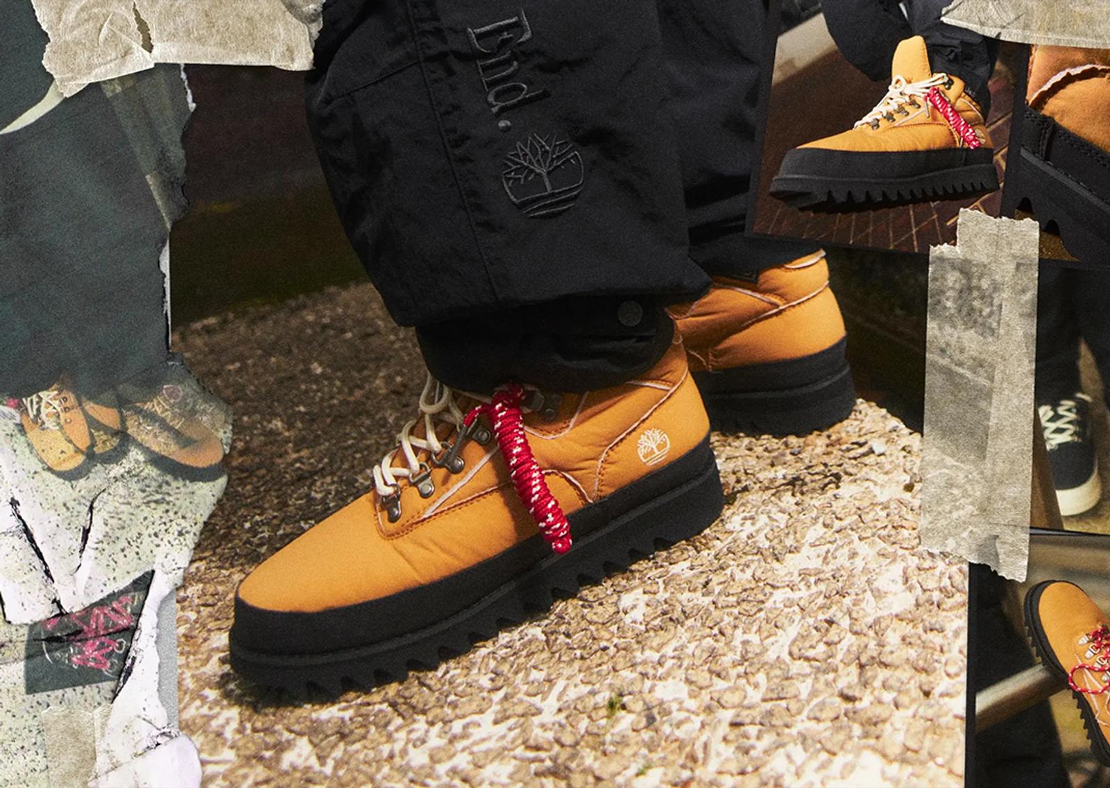 END. x Timberland Euro Hiker Boot Beige On Foot