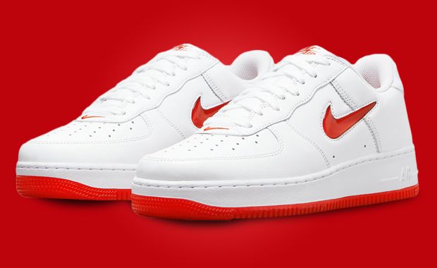 Add Some Flair With The Nike Air Force 1 Low Jewel White Red