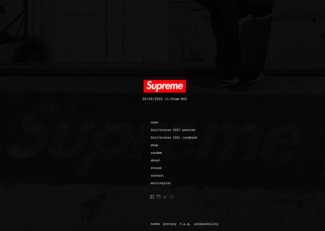 Supreme sales drop registration