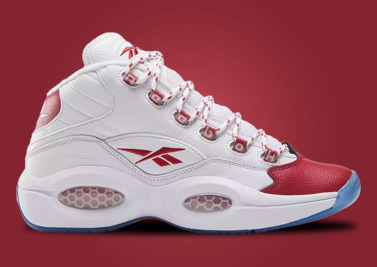 Reebok Question Mid Red Toe Lateral