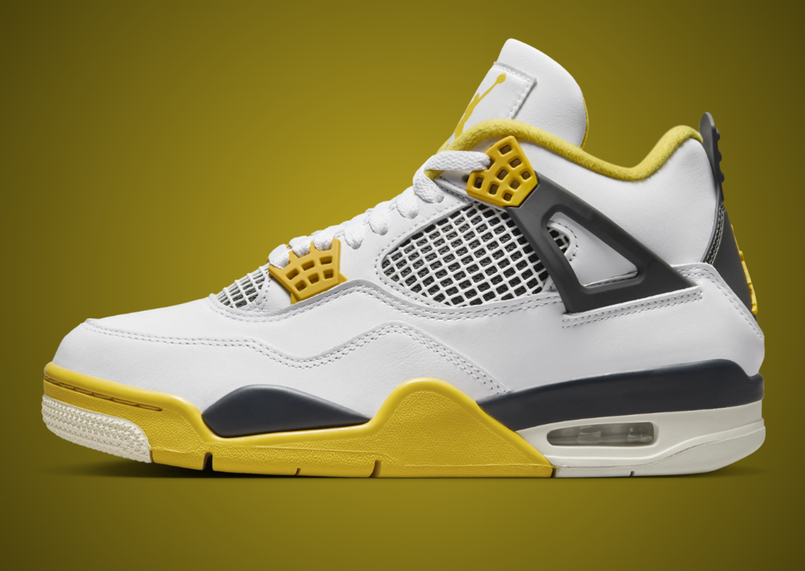 Air Jordan 4 Retro White Vivid Sulfur (W) Lateral