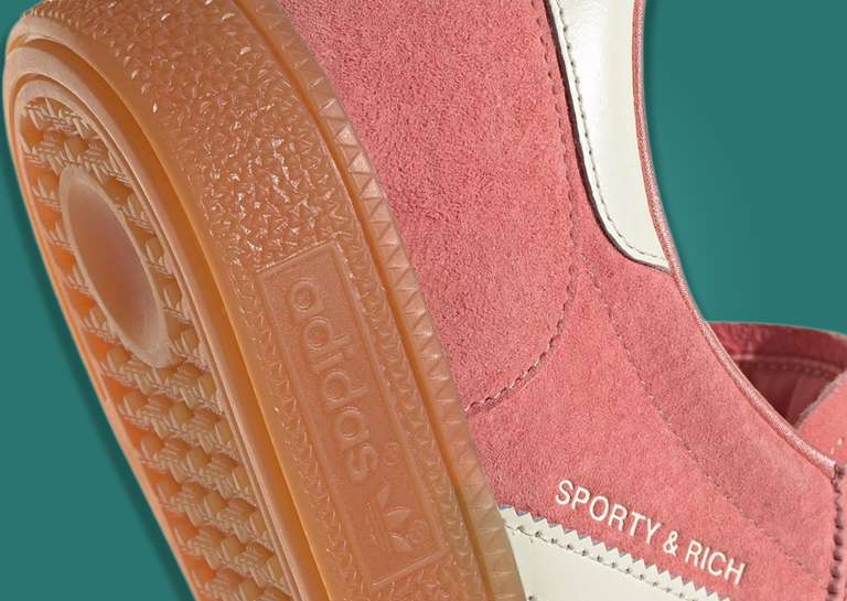 Sporty & Rich x adidas Handball Spezial Pink Heel Detail