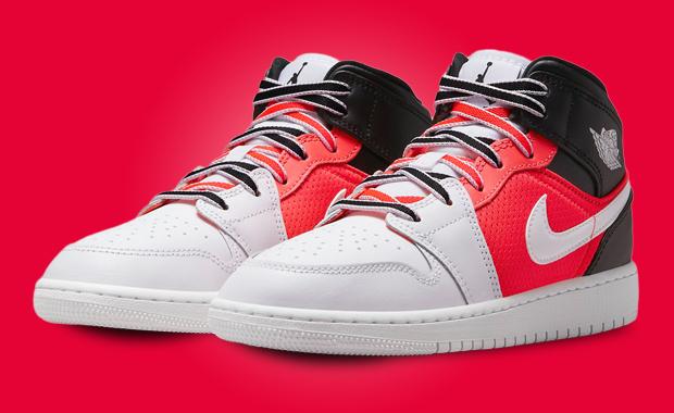 Red, Black, And White Clash On This Kids-Exclusive Air Jordan 1 Mid SE