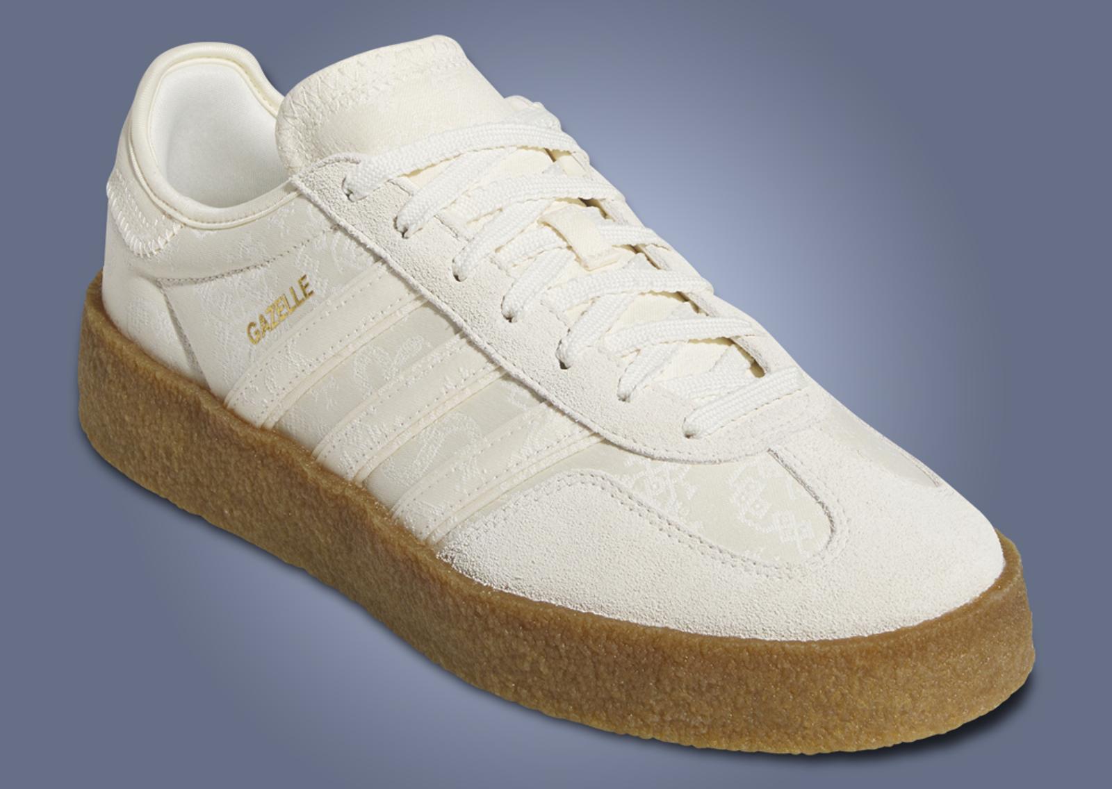 CLOT x adidas Gazelle Crepe Sole Cream White Angle