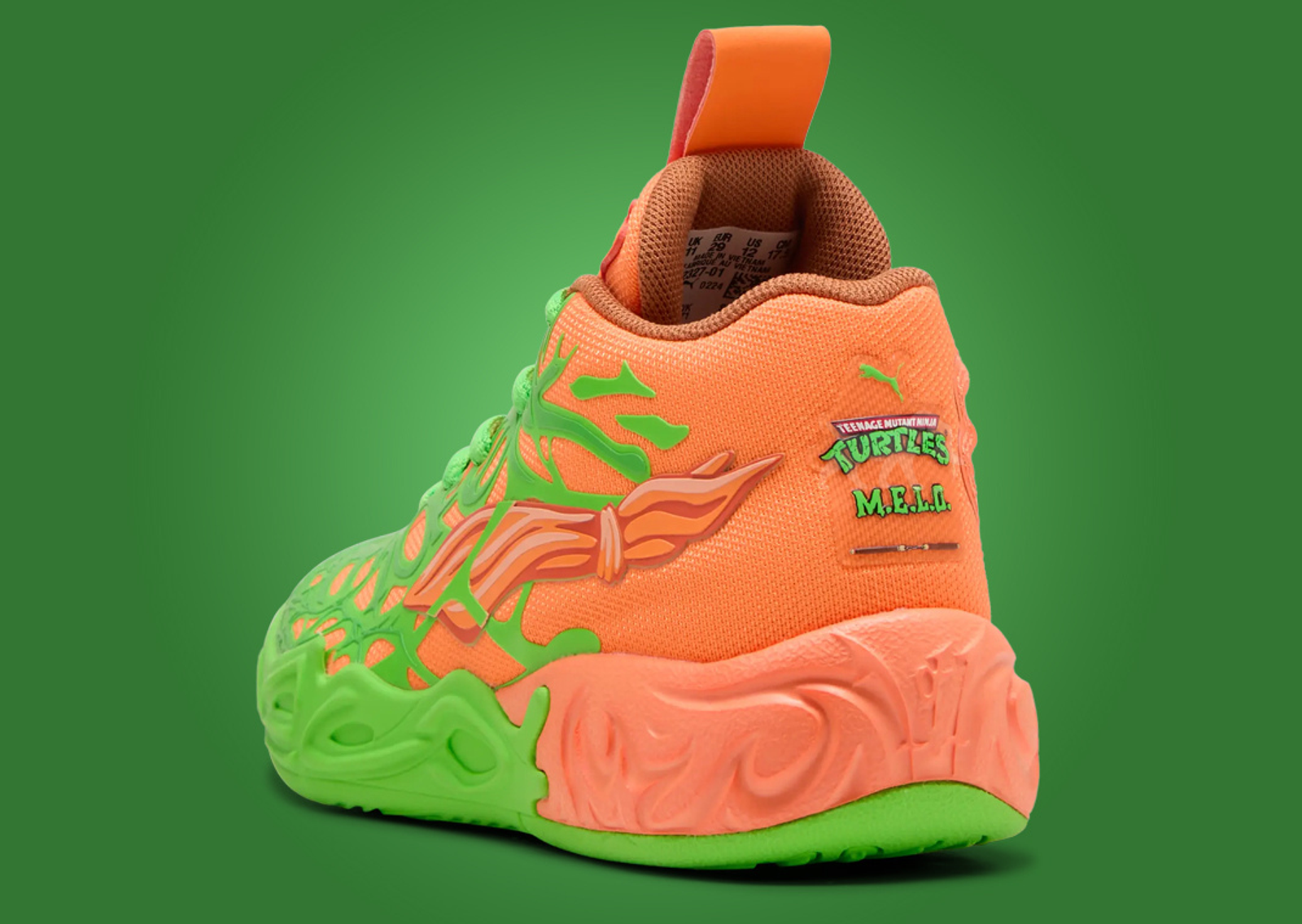 Teenage Mutant Ninja Turtles x Puma MB.04 Michelangelo & Leonardo Heel Angle