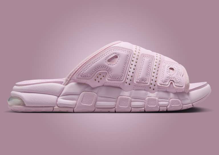 Nike Air More Uptempo Slide Pink Foam Medial