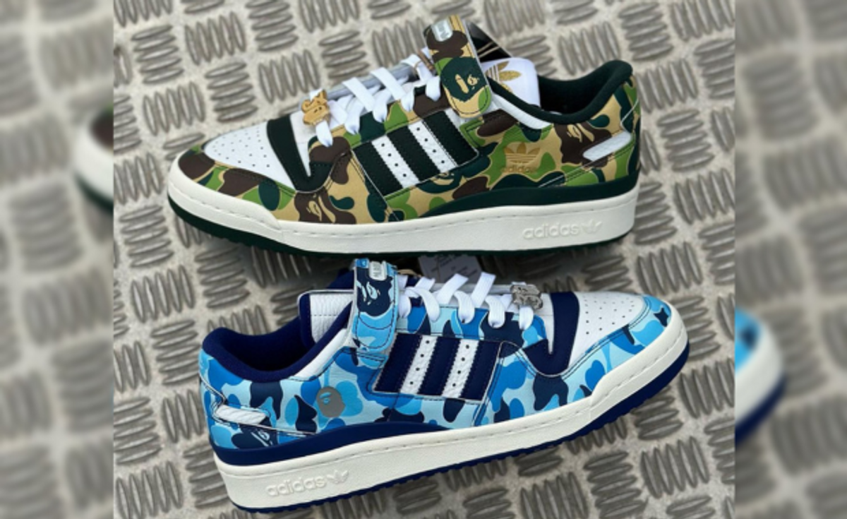 The BAPE x adidas Forum Low 30th Anniversary Pack Releases On May 20th