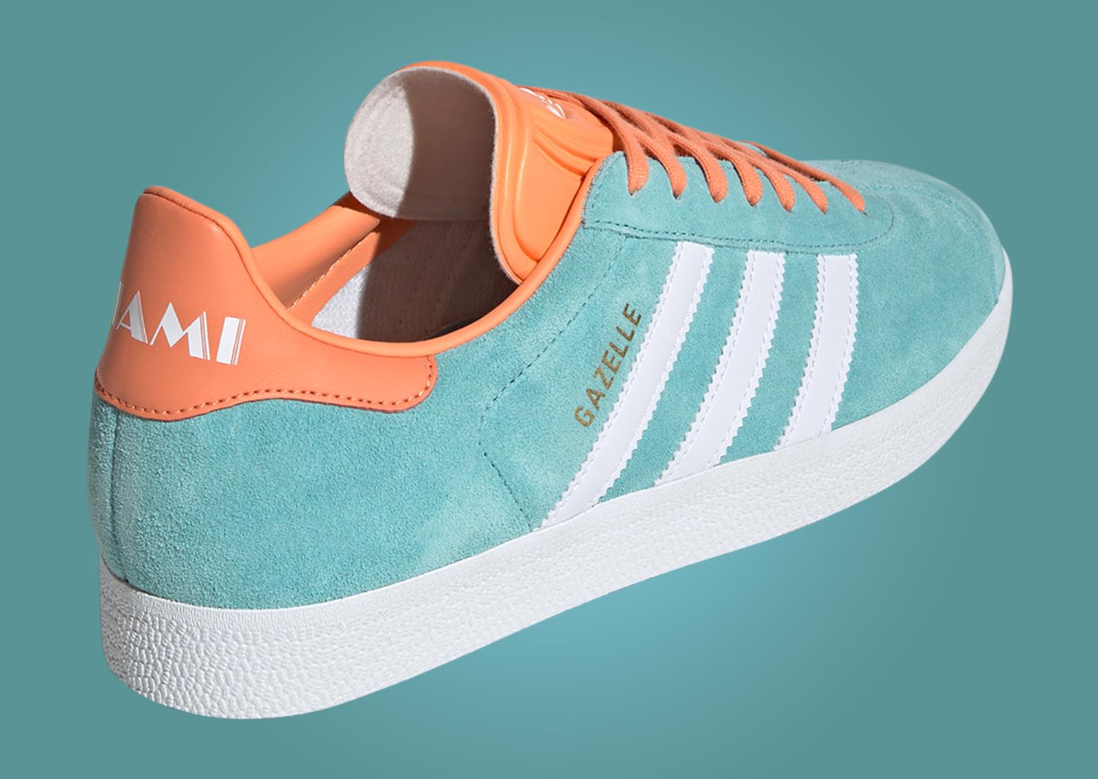 Inter Miami x adidas Gazelle Heel Angle