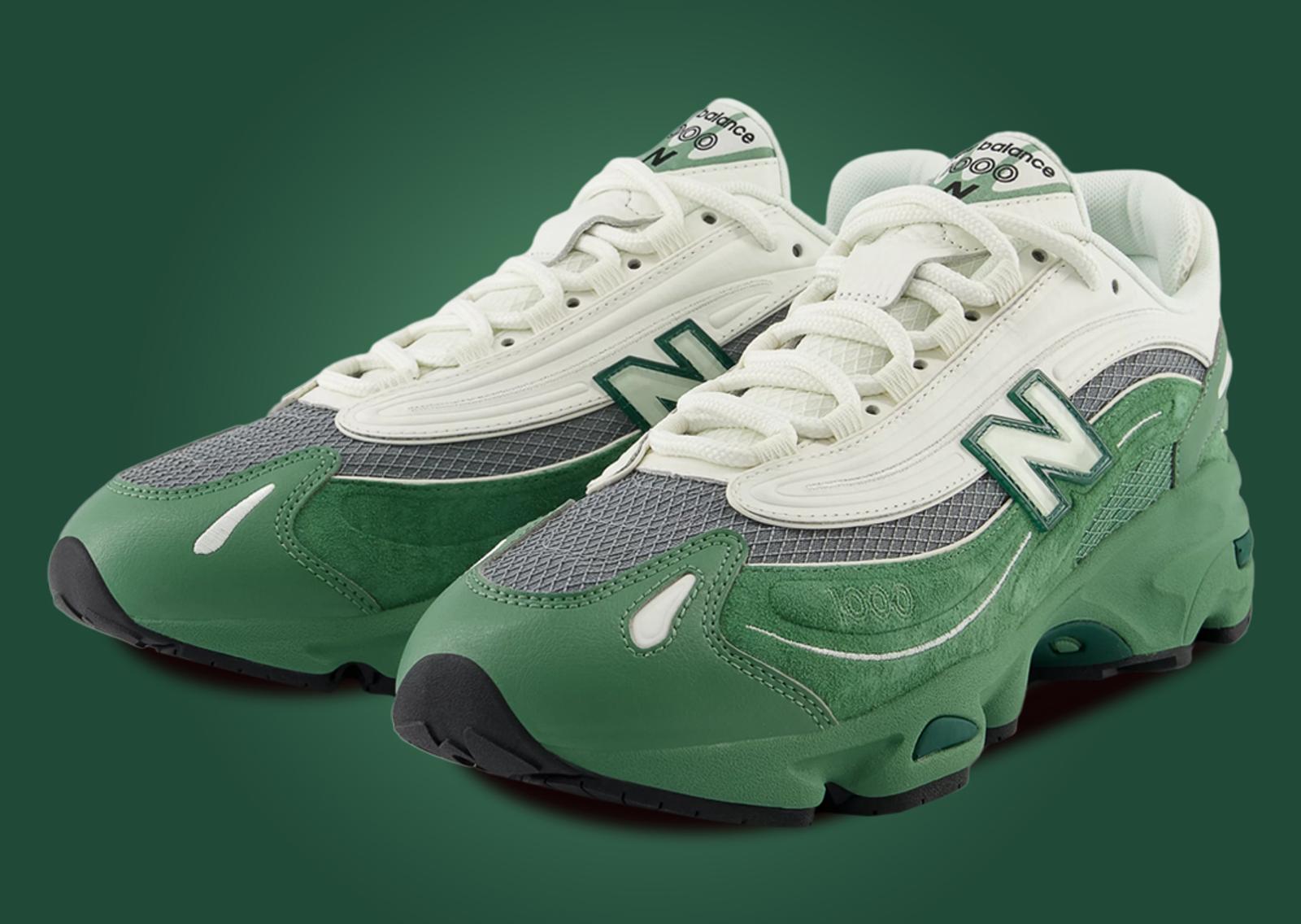 New Balance 1000 Green Grey Angle