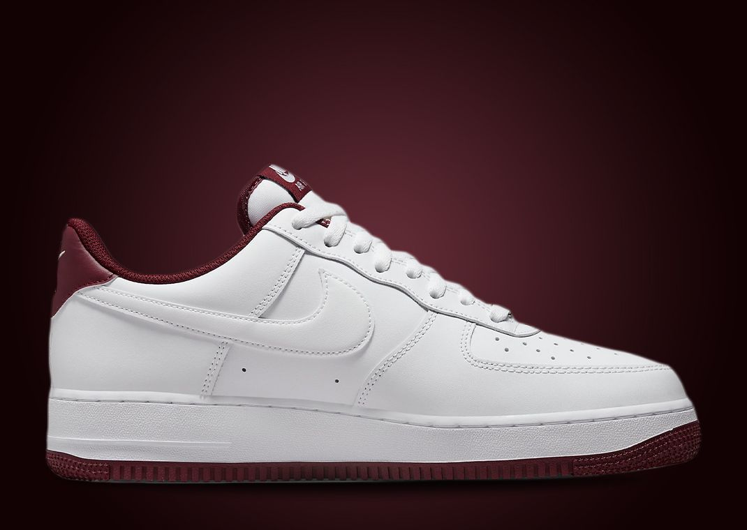 This Nike Air Force 1 Low Comes In White And Dark Beetroot