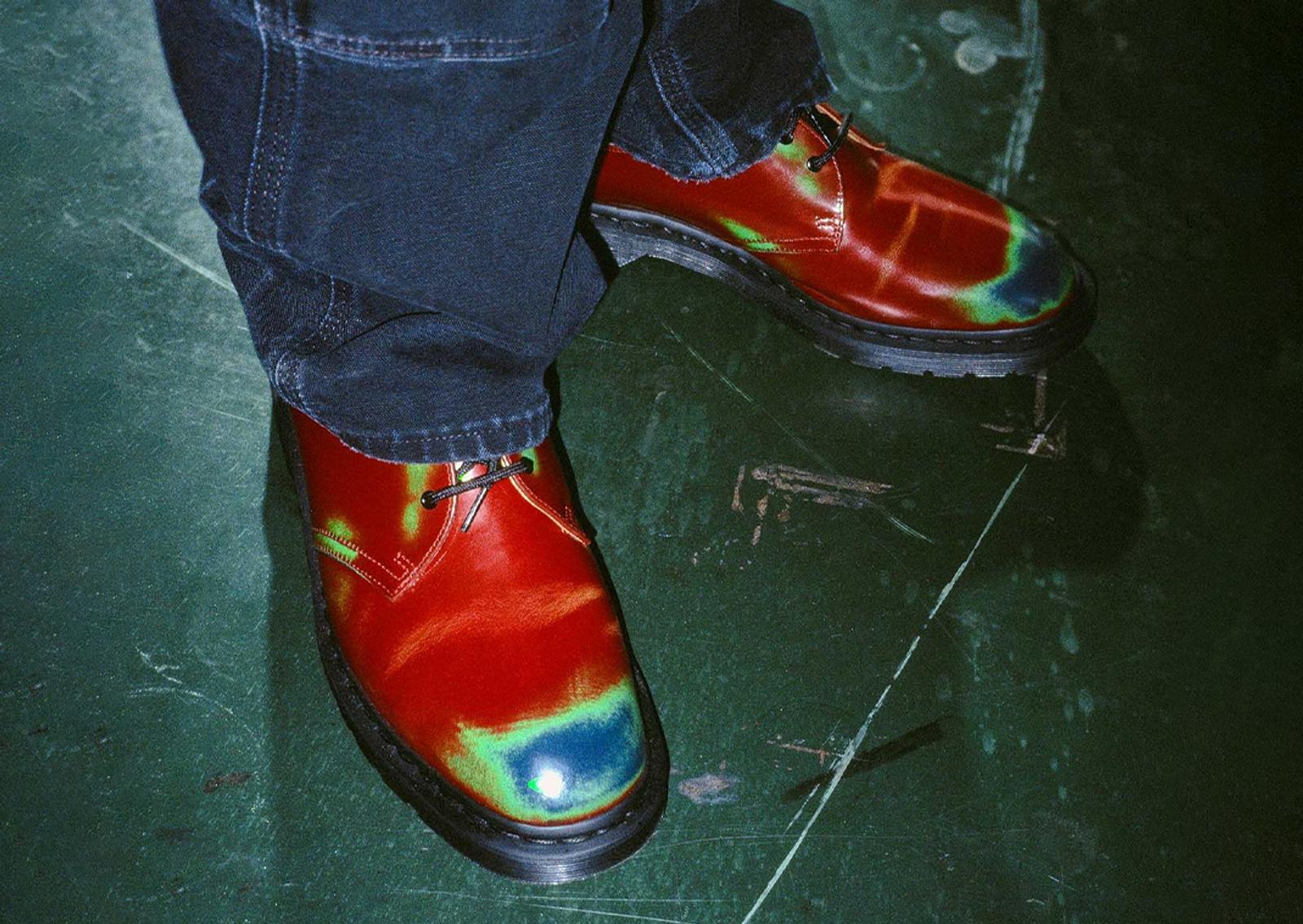 Supreme x Dr. Martens 1461 3-Eye Shoe Wear Away Multi On-Foot