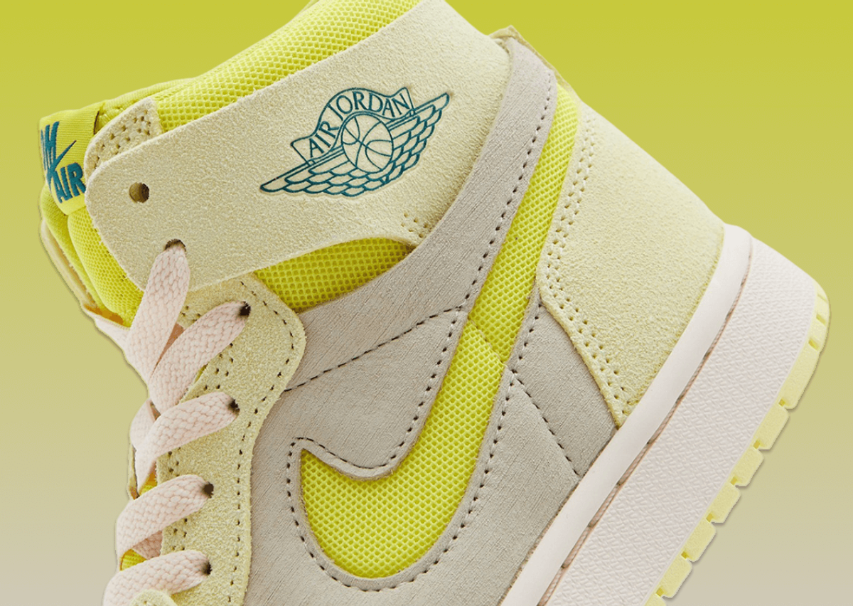 Jordan 1 mid jaune discount fleur