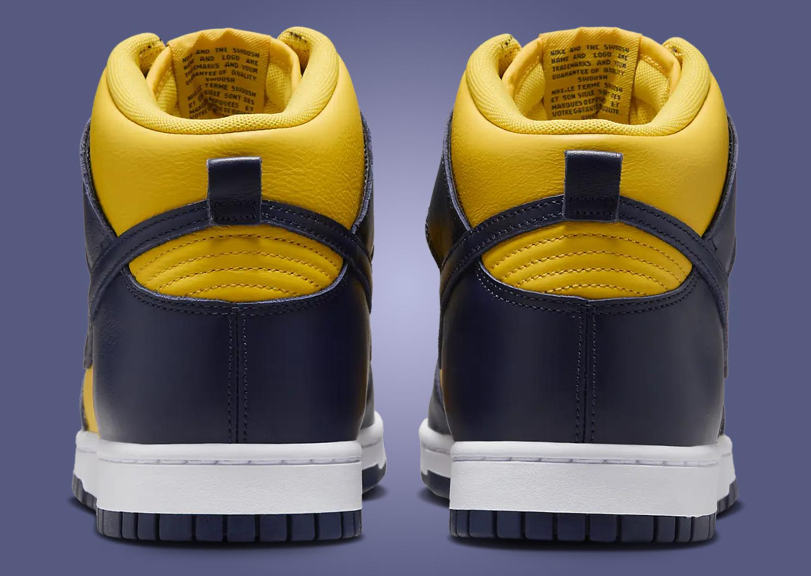 Nike Dunk High Michigan (2025) Heel