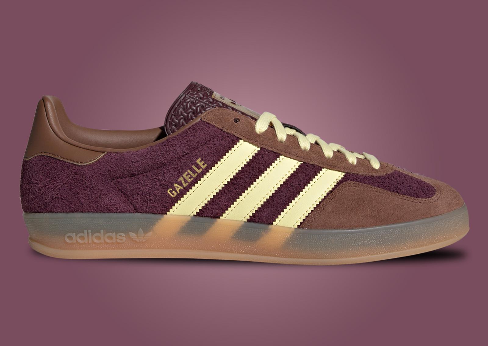 adidas Gazelle Indoor Maroon Almost Yellow Lateral