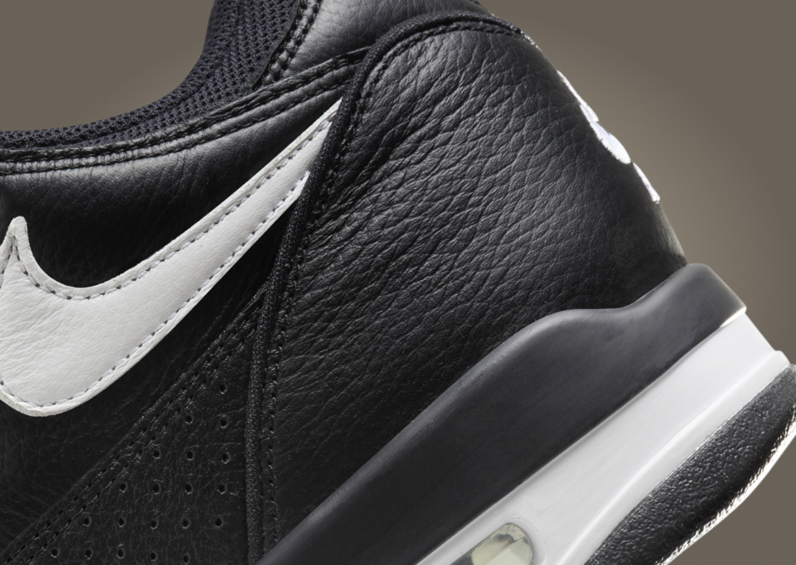 Stussy x Nike Air Flight 89 Low SP Black White Heel Detail