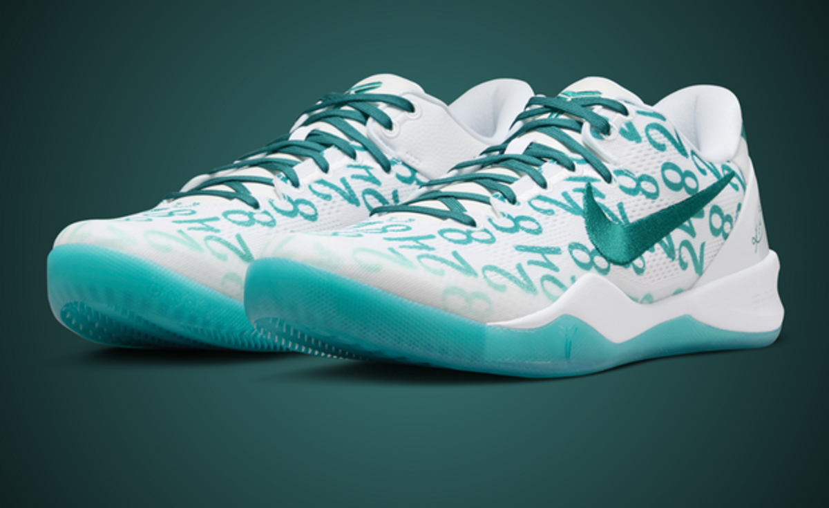 Nike Kobe 8 White Radiant Emerald Angle
