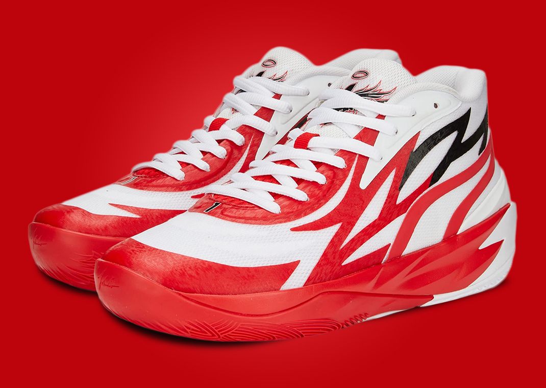 LaMelo Ball's Puma MB.02 Gets A Clean White Red Black Makeover