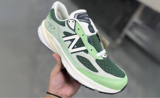 The New Balance 990v6 Made in USA Avocado Natural Mint Releases in 2025