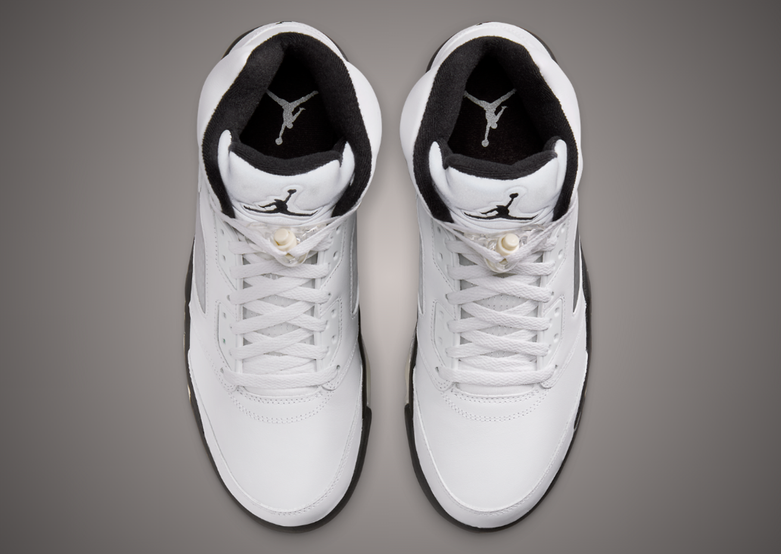 Air Jordan 5 Retro White Metallic Black Top