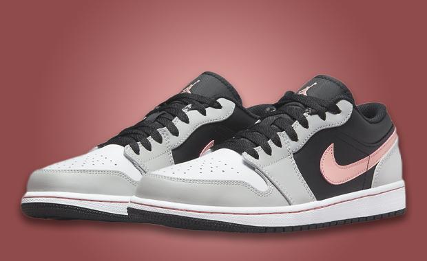 Bleach Coral Accents Grey Fog On This Air Jordan 1 Low