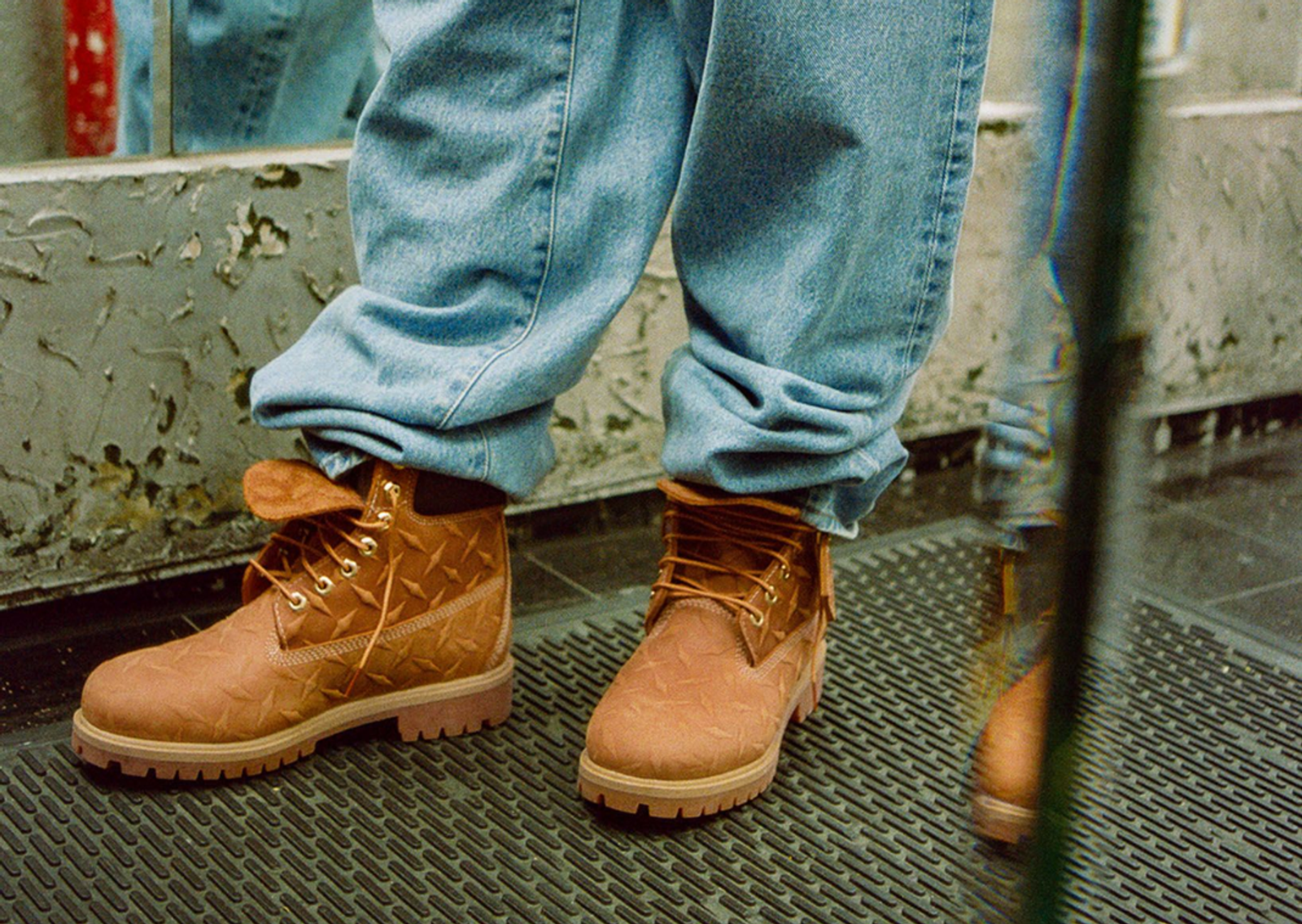 Supreme x Timberland 6" Waterproof Boot Tan On-Foot