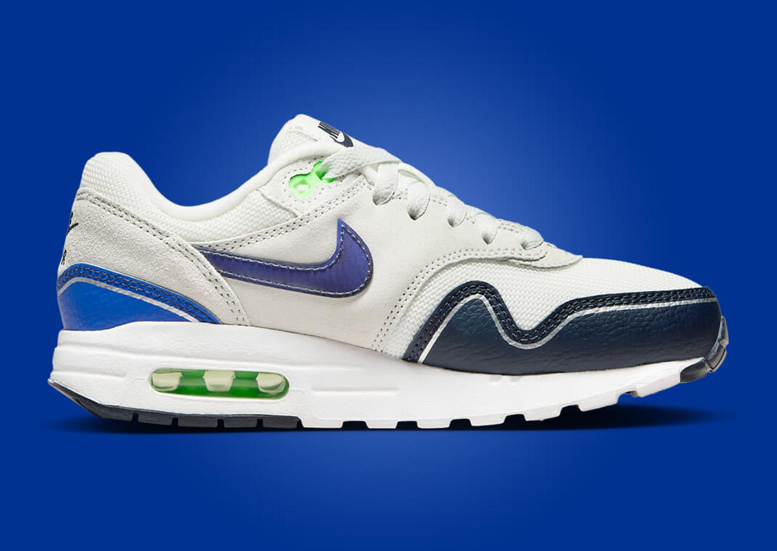 Nike Air Max 1 Obsidian Royal Green Strike (GS) Medial