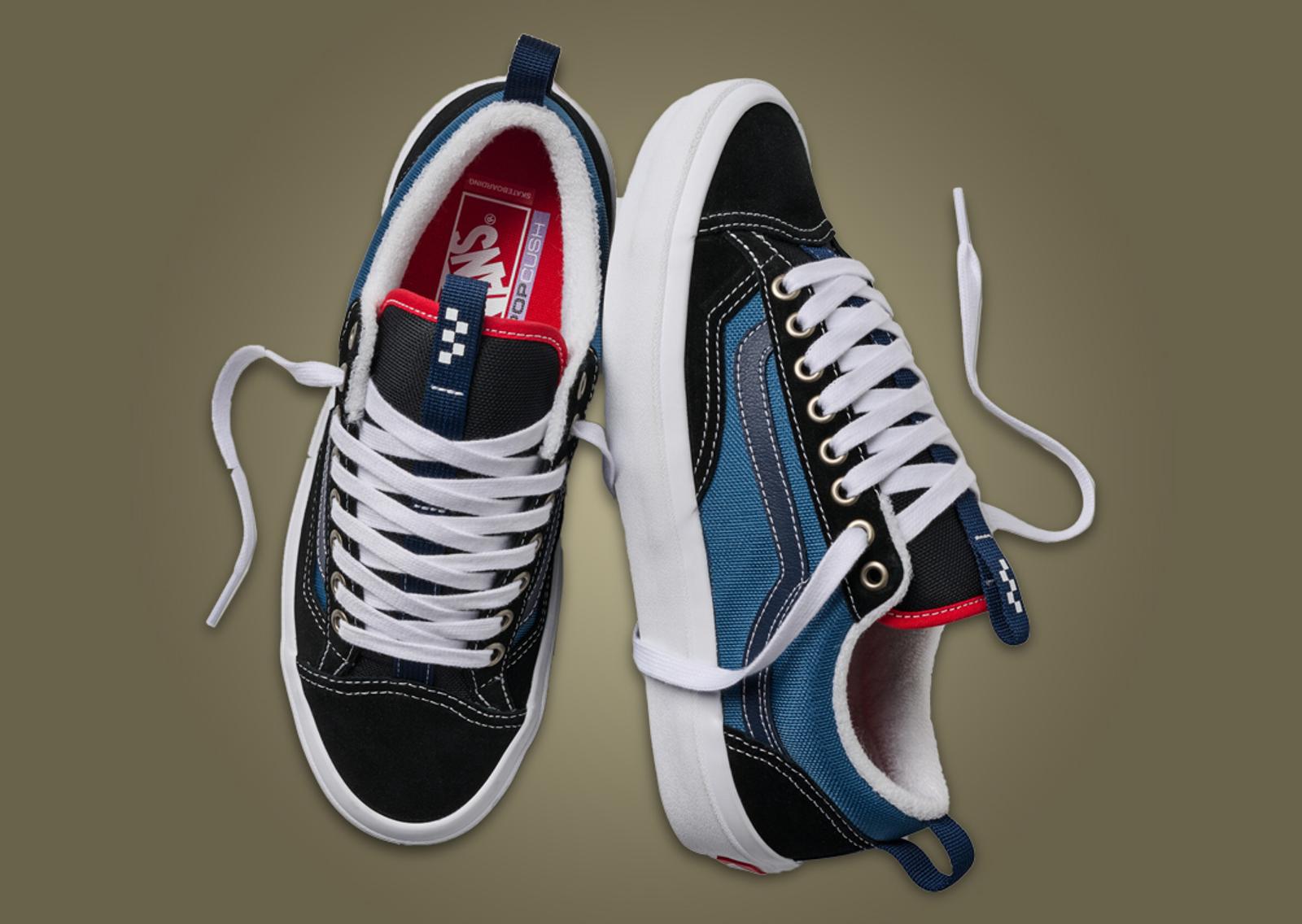 Vans Skate Old Skool 36+ Navy Red Lateral