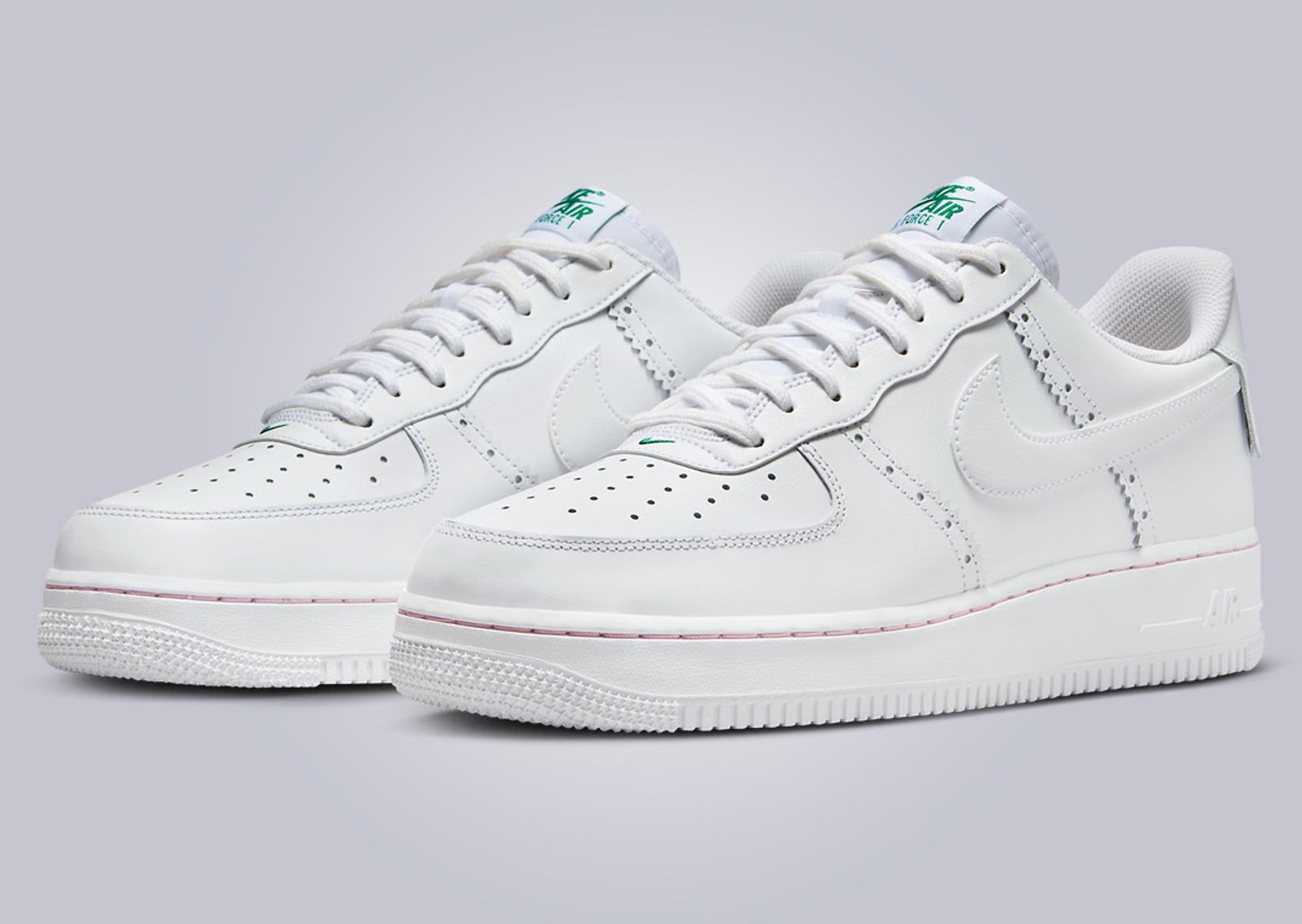 Nike Air Force 1 Low Brogue White Angle