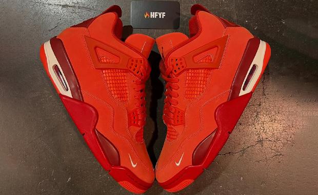 First round sample of the Nigel Sylvester x Air Jordan 4 Brick by Brick