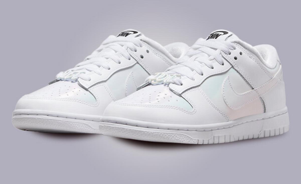 The Women's Exclusive Nike Dunk Low Just Do It White Iridescent Releases Holiday 2023