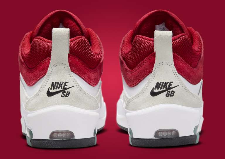Nike SB Air Max Ishod White Red Black Heel