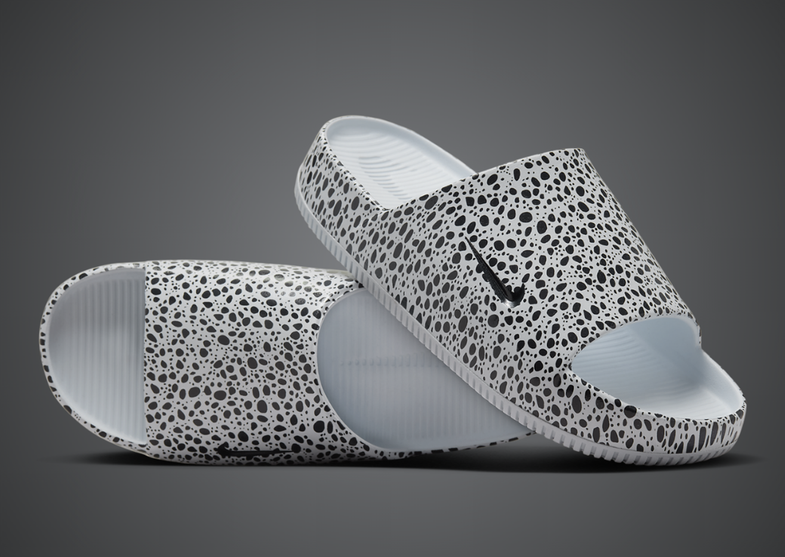 Nike Calm Slide Print Olympic Football Grey Angle