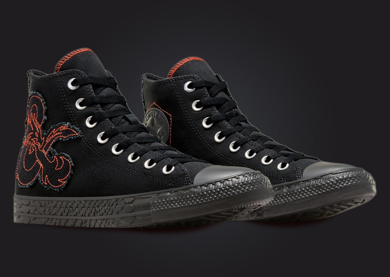 Dungeons & Dragons x Converse Chuck Taylor All Star Black Red Angle