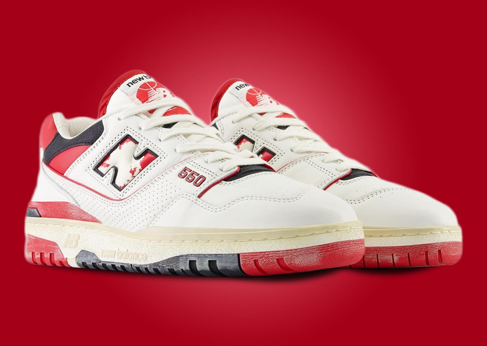 New Balance 550 Vintage Red Angle