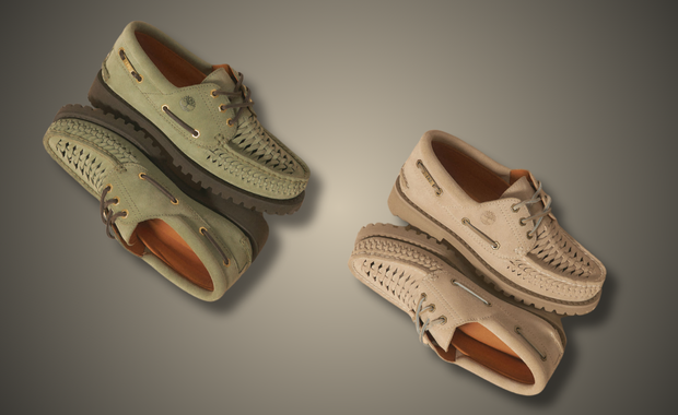 Timberland Authentic 3-Eye Boat Shoe END White Suede