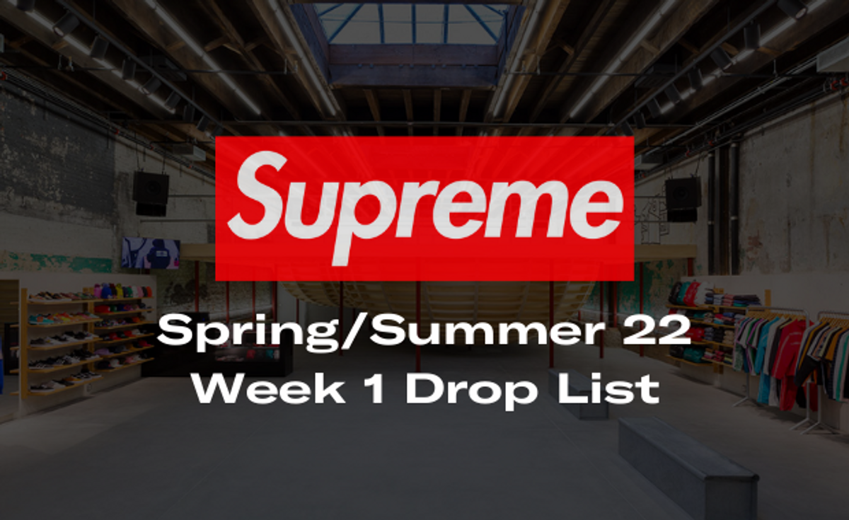Supreme Spring Summer 2022 Week 1 Drop List