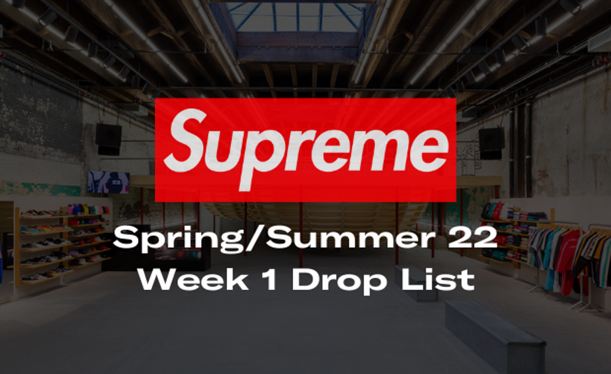 Supreme Spring Summer 2022 Week 1 Drop List