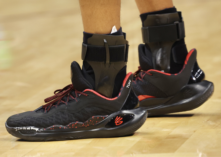 Steph Curry Wearing The Tuff Crowd x Under Armour Curry 11