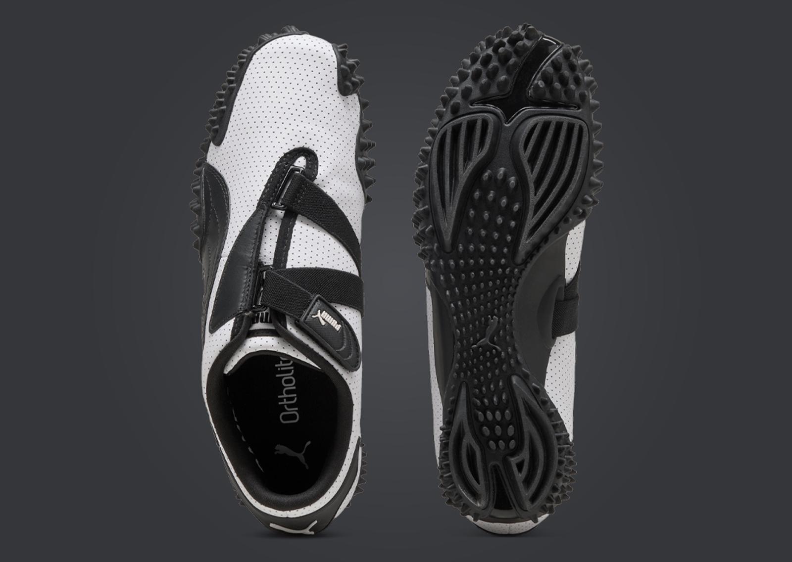 Puma Mostro Perforated Leather White Black Top and Outsole