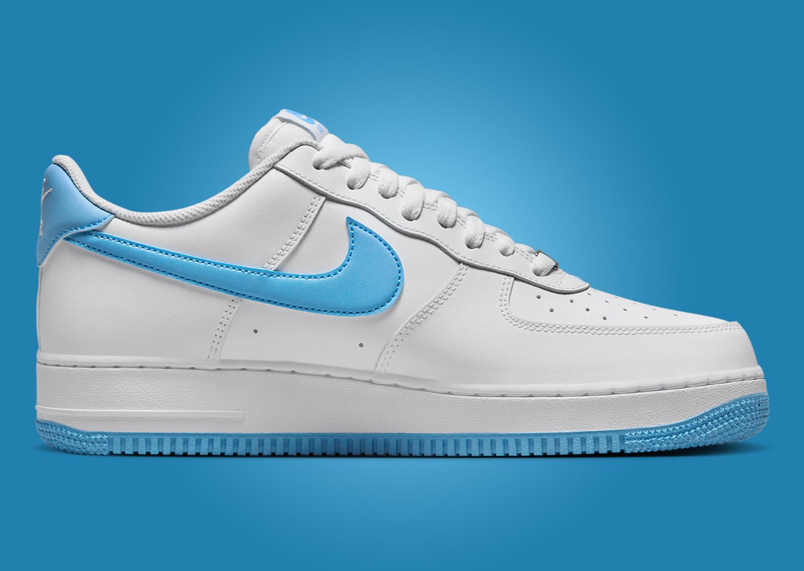 Nike Air Force 1 Low White Aquarius Blue Medial