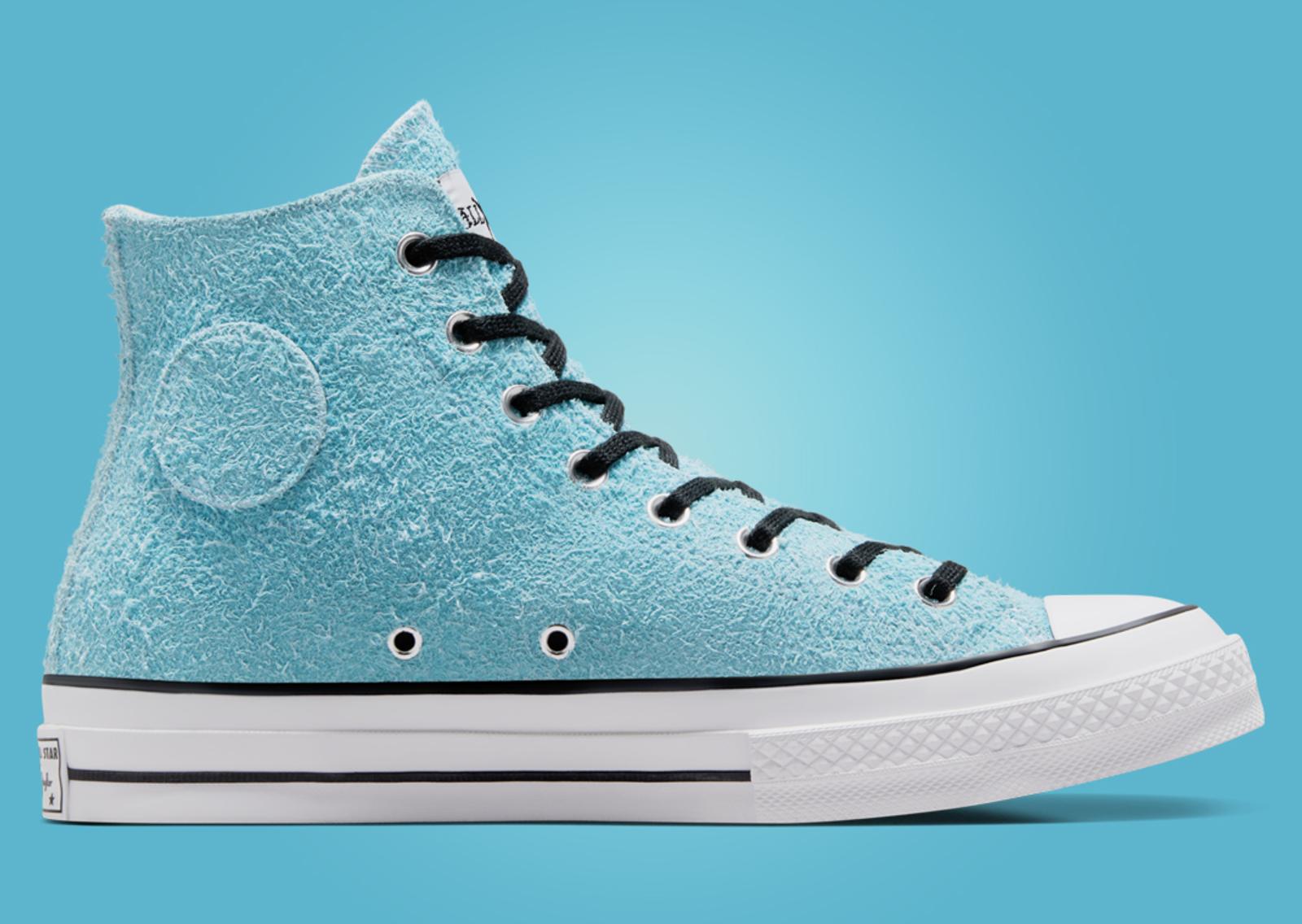 Stussy x Converse Chuck 70 Hi Sky Blue Medial