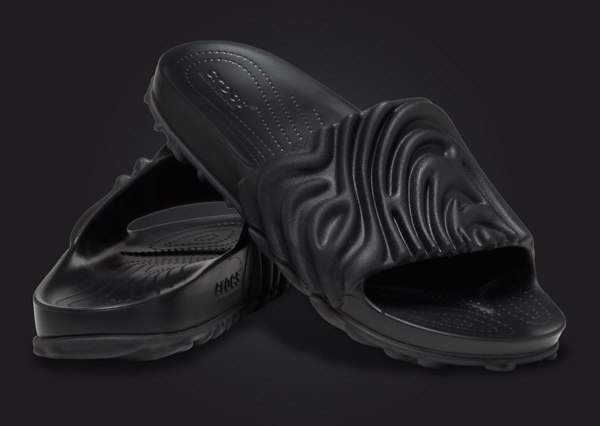 Salehe Bembury x Crocs Pollex Slide Black Angle and Heel
