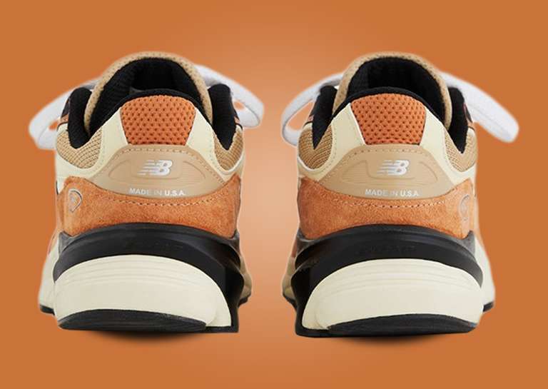 New Balance 990v6 Made in USA Sepia Stone Heel