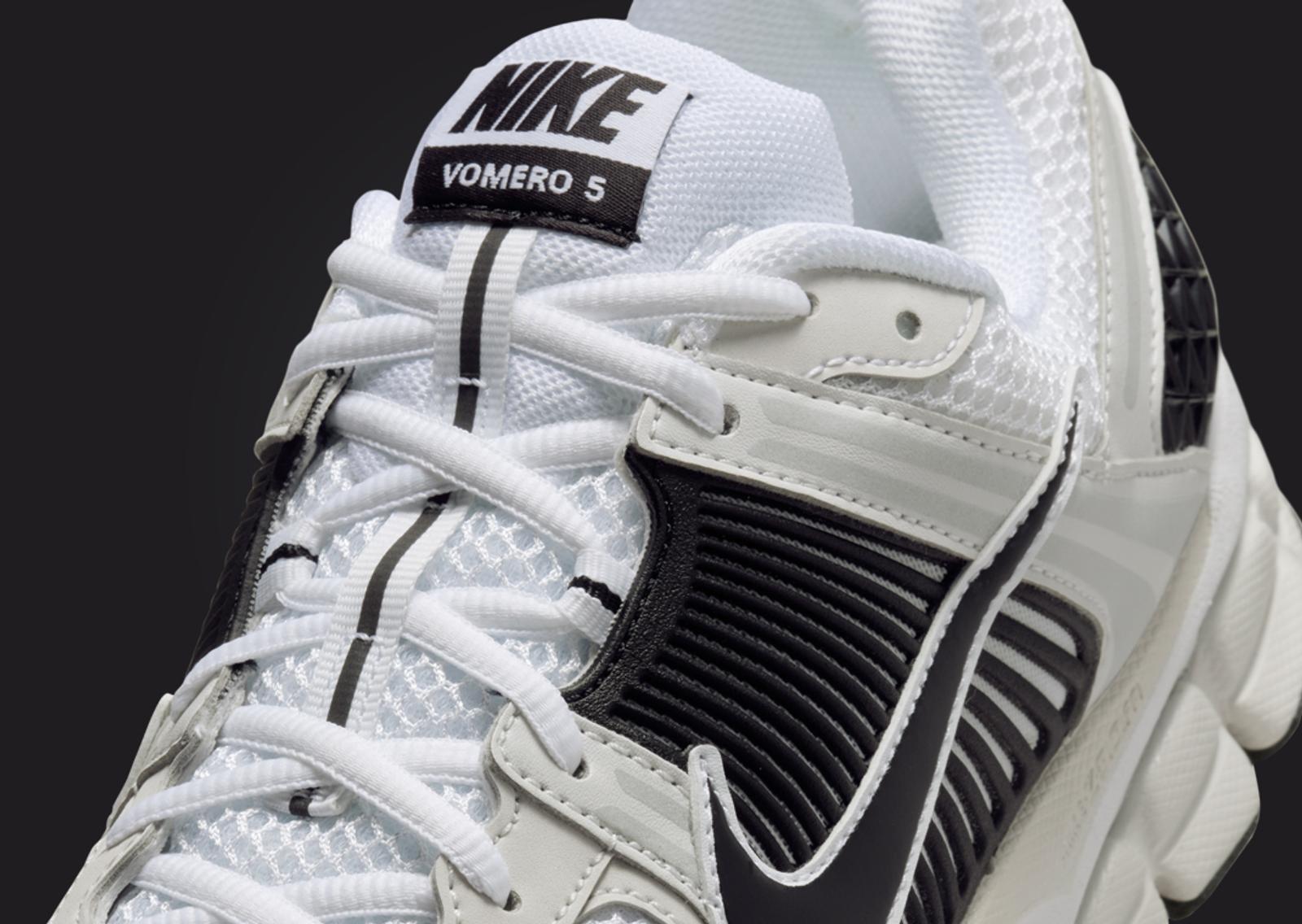 Nike Zoom Vomero 5 White Black Tongue Detail